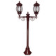Vienna Twin Head Short Post Light - Burgundy Finish / B22 Vienna Twin Head Short Post Light - Burgundy Finish / B22